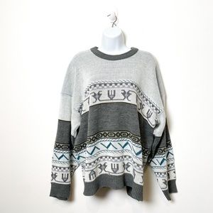 Vintage Oversized Knit Grandpa Sweater